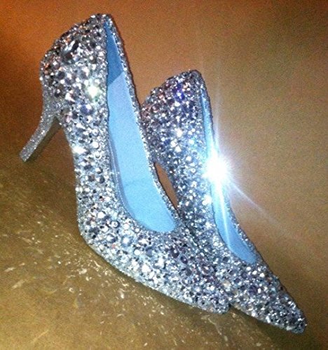 Jeweled and shimmered special occasion heels, completely custom made.