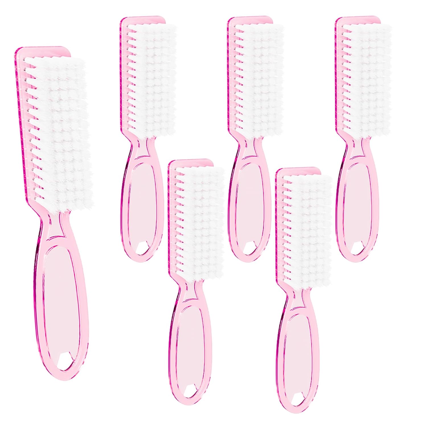 6 Pcs Nail Brush for Cleaning Fingernails Handle Grip Cleaning Brush for Nail and Toenail Nail Dust Brush