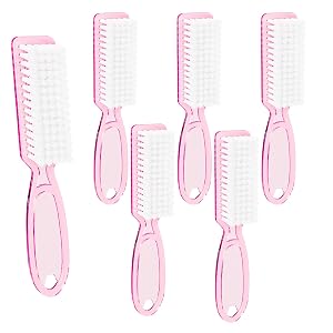 6 Pcs Nail Brush for Cleaning Fingernails Handle Grip Cleaning Brush for Nail and Toenail Nail Dust Brush