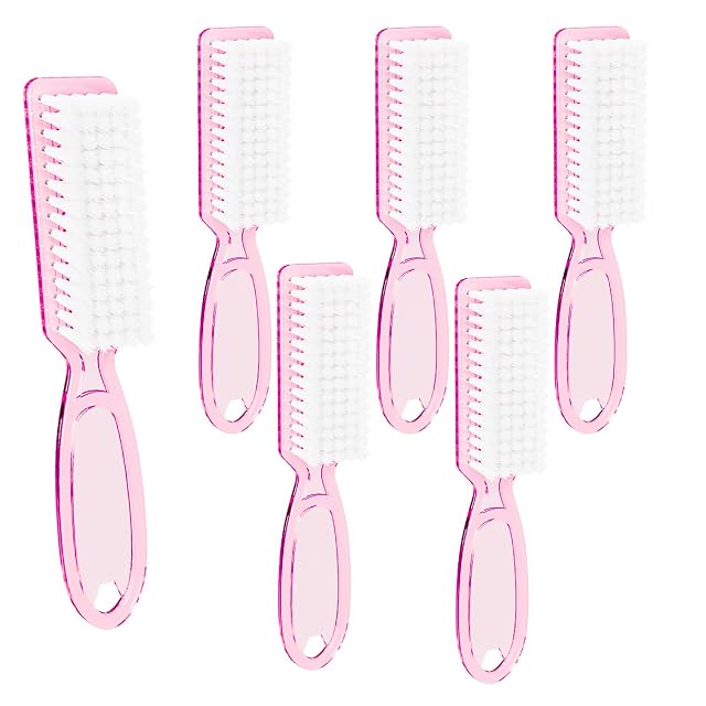 6 Pcs Nail Brush for Cleaning Fingernails Handle Grip Cleaning Brush for Nail and Toenail Nail Dust Brush