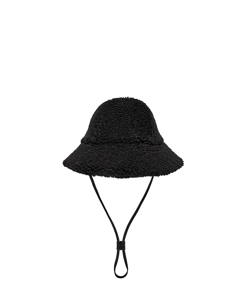 UGG Fluff Recycled Microfur Lined Bucket Hat Black SM/MD at