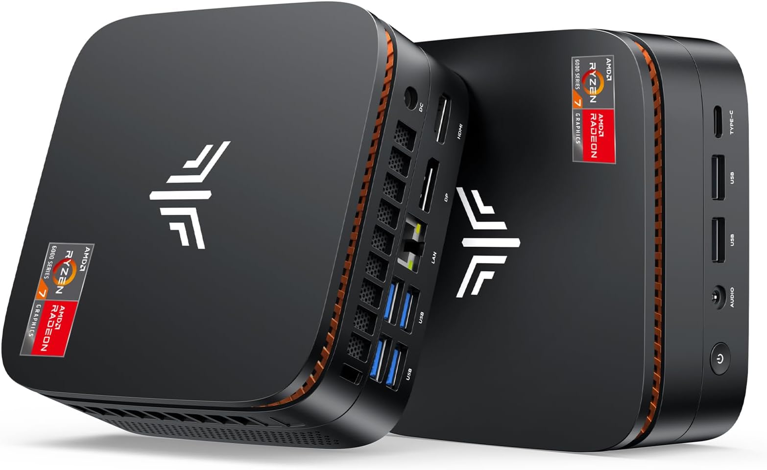 KAMRUI Hyper H1 Mini Gaming PC, AMD Ryzen 7 6800H, 16GB DDR5 4800MHz 512GB M.2 NVMe PCIe3.0x4 SSD Mini PC(8C/16T,up to 4.7GHz),16MB L3 Smart Cache,Triple 4K Display/WiFi6/BT5.2/Mini Desktop Computers