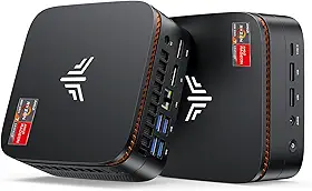 KAMRUI Mini PC para jogos Hyper H1, AMD Ryzen 7 6800H (Beat 6800U), 16GB DDR5 4800MHz 512GB M.2 NVMe PCIe3.0x4 SSD Mini PC (8C/16T, até 4,7GHz), cache inteligente L3 de 16 MB, tela tripla 4K/WiFi6