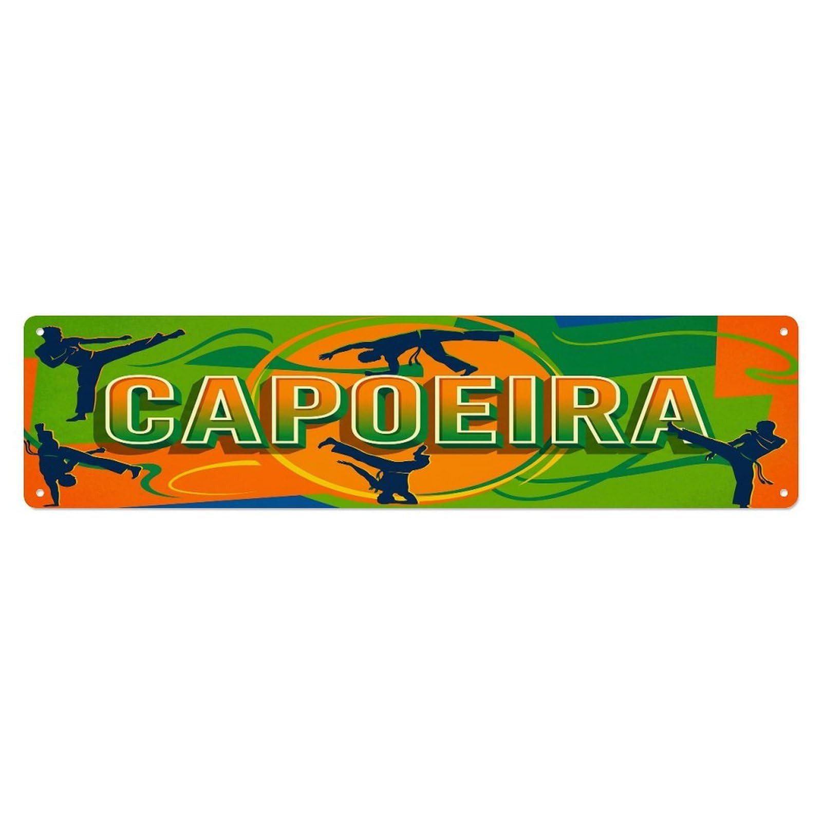 Olhnbad 4X16inch(10X40cm) Vintage Capoeira Outdoor Activity Sports Metal Tin Sign