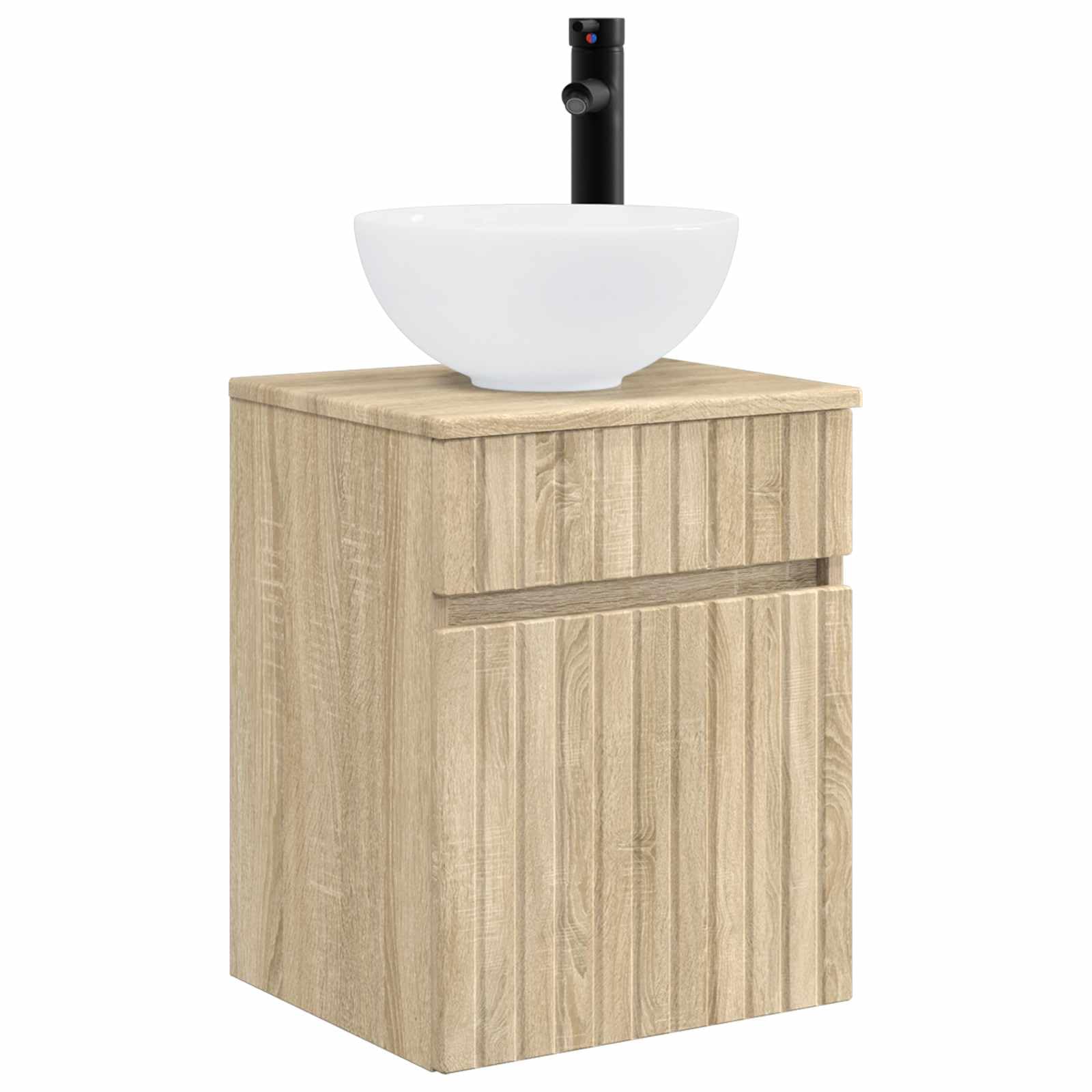 Vidaxl Sonomaoak Wall-Mounted Sink Vanity Sonoma Oak 39 X 41 X 64.5 Cm,