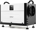 COSTWAY 124 PPD Commercial Dehumidifier, 1300 Sq.Ft Crawl Space Dehumidifier with 9.8 FT Drain Hose & Wired Remote Control Panel, Ideal for Basement, Warehouse, Job Site (Blue)