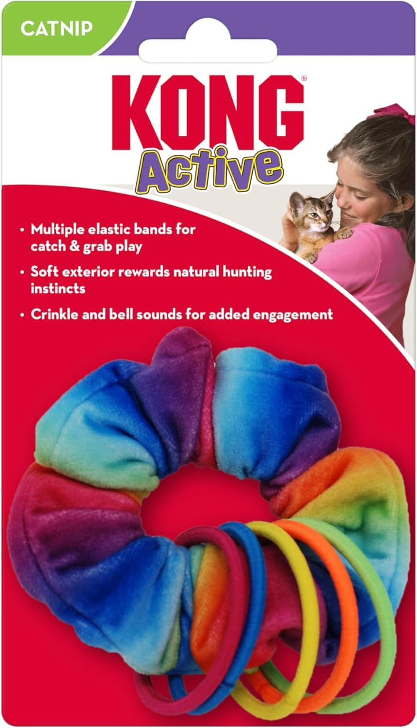 KONG Active Scrunchie with Cat Nip Cat Toy for All Breed Sizes