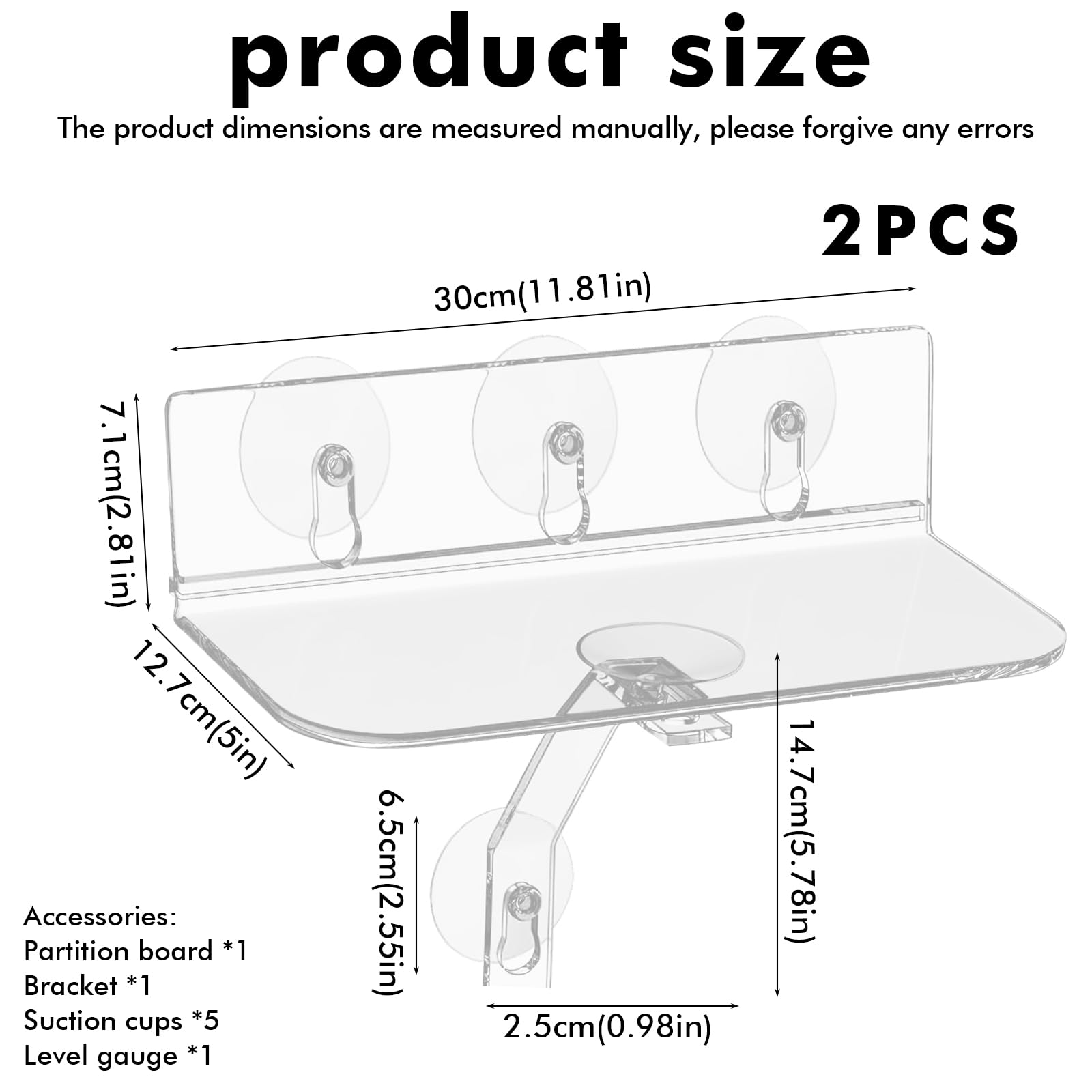 2 estantes para plantas para ventanas: estante de ventana de acrílico transparente para plantas con patas, 30 cm estante de plantas transparente colgante para ventanas, estantería de pared