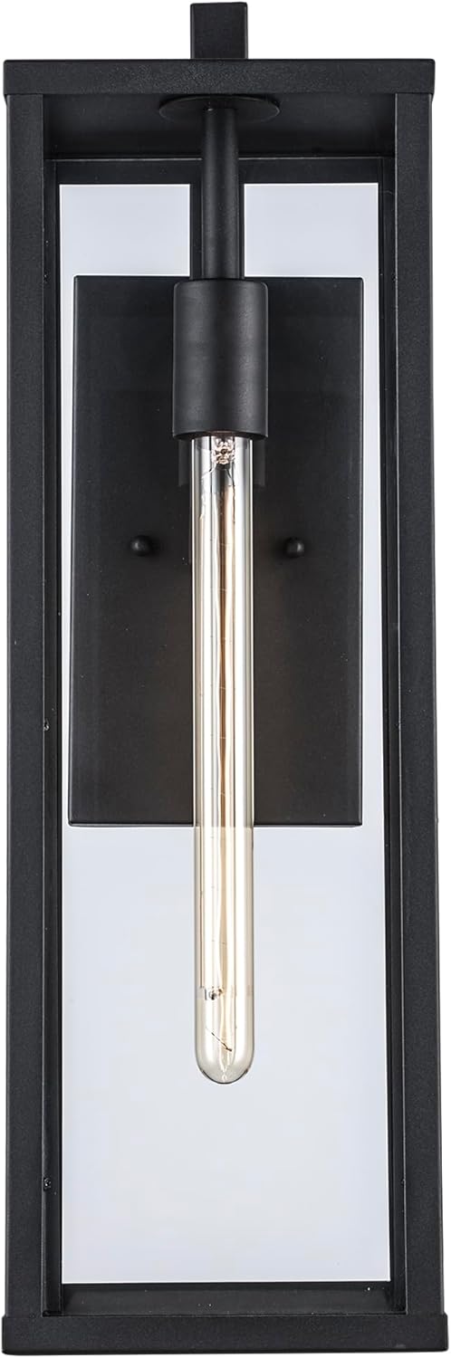 TRANS GLOBE Lighting 40752 BK Industrial Wall Lantern, 22.5", Outdoor Black