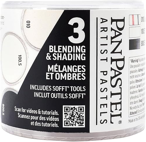 PanPastel GOLDEN, juego de mezcla y sombreado, 3 colores, pasteles profesionales para artistas, formato único de sartén (similar a un pastel)