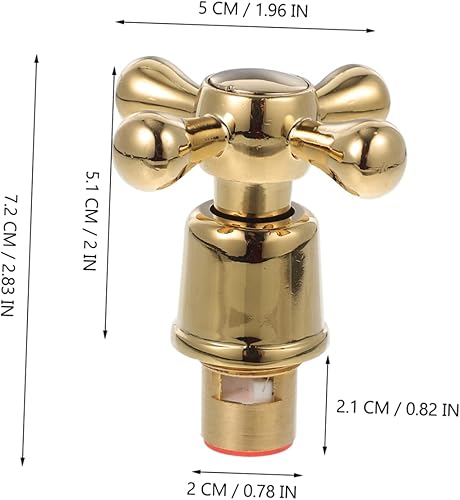 Miniatura 5 de OSALADI 4 unids grifo perilla grifo grifo ducha grifo mango brazo cruz grifo manija oro perillas fregadero grifo fregadero accesorios grifo agua