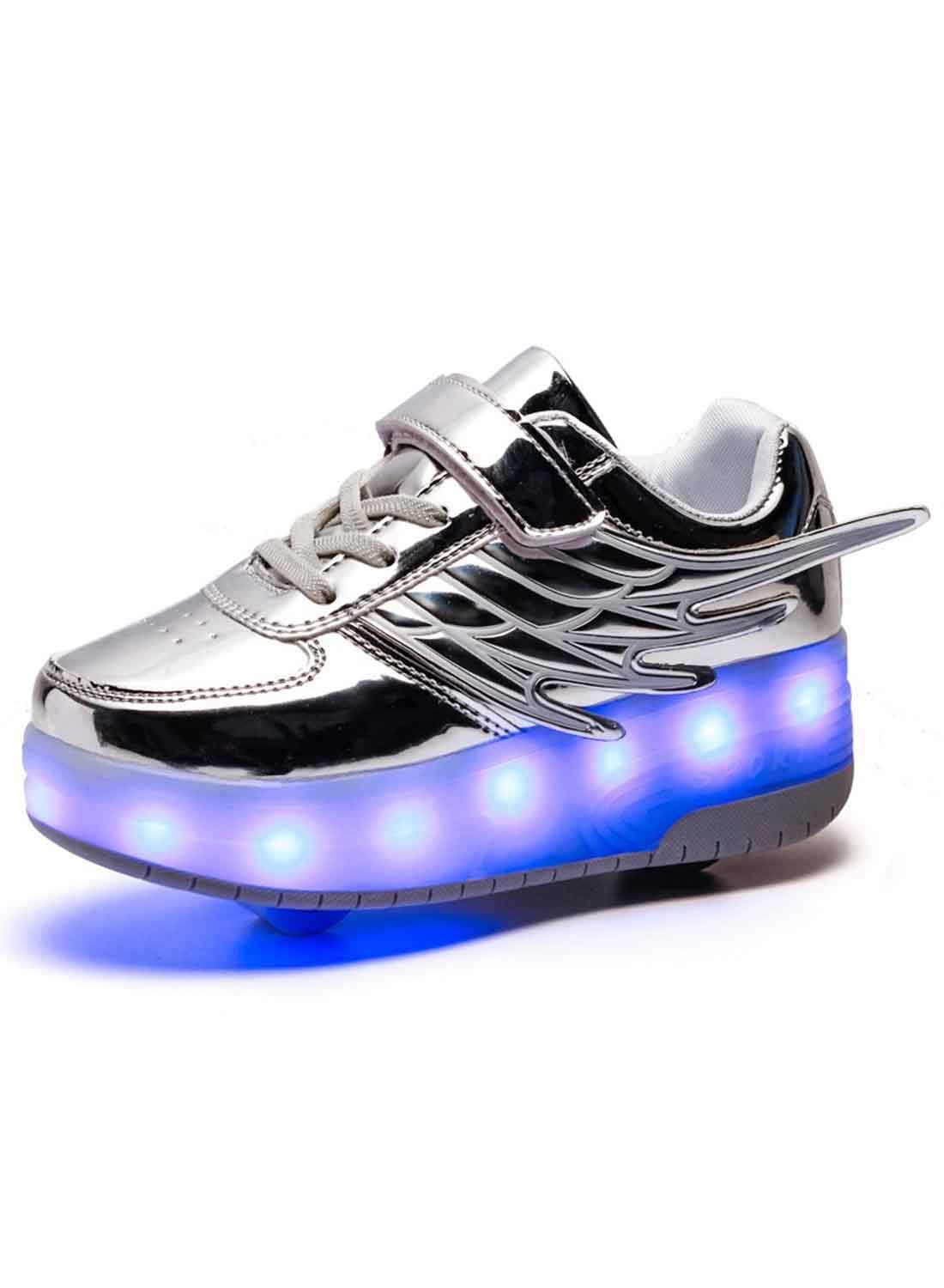 HUSKSWARERoller Skates Shoes Girls Boys Wheel Shoes Kids Wheel Sneakers Roller Sneakers Shoes with Wheels