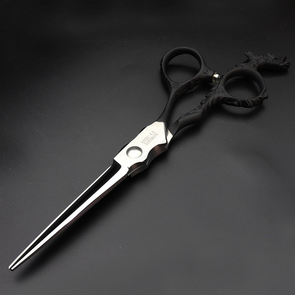6 Zoll Friseursalon Professionelle Haarschere dünne Schere (6 Zoll Flach-B) | Japanischer Stahl 440C,Verstellbar, dauerhaft scharf