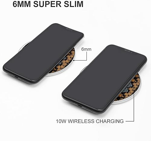 Miniatura 3 de BohoEthnic Pattern Wireless Charger Pad 10W Fast Charging Pad Compatible with iPhone 15 14 13 12 Series Samsung Galaxy Series
