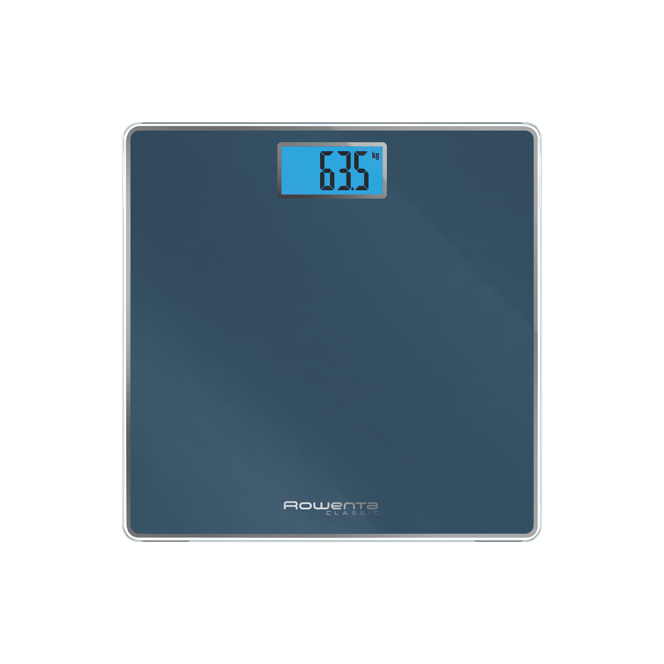 Rowenta Classic Bilancia pesapersone, Ampio display retroilluminato, elevata capacità fino a 160 kg, graduazione 100 g, ultra sottile, accensione automatica, 31 x 31 cm, BS1504