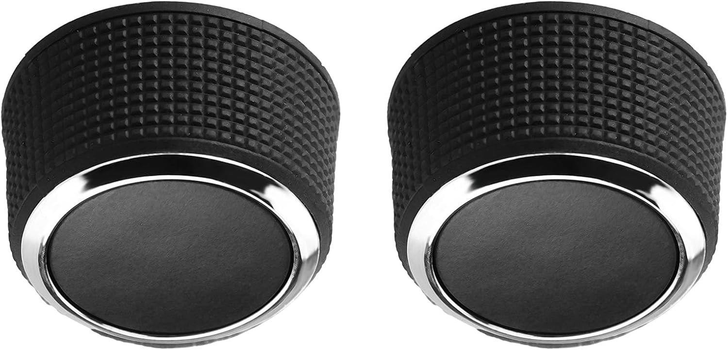 2Pcs 2291-2547 Car Rear Radio Audio Control Knobs Button Fit for for Escalade Enclave Tahoe for Chevrolet for GMC Acadia Sierra 1500 2500HD 3500HD 2007-2013 Vehicle Dial Tuner Volume Knob Repair Kit