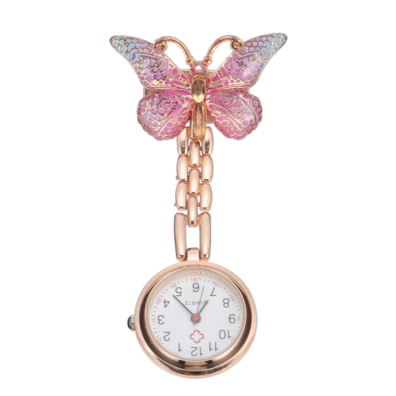Ubervia Fashion Smartwatches - Pocket Watch 1pc Butterfly Shaped Nurse Watch Telescopic Nursing Watch Delicate Pocket Watch