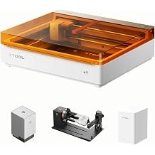 xTool M2 Laser Engraver and Cutter, 10W Diode Module & RA3 Lite Rotray & CMYK Inkjet Printer Machine Bundle with Desktop Smoke Air Purifier & Smoke Purifier Adapter