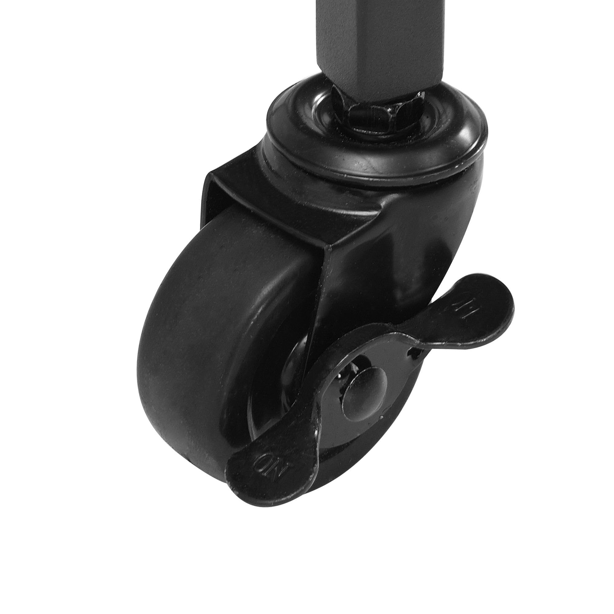 FineBuy Carrello Portavivande 45x46x83 cm Metallo con Nero Vetro