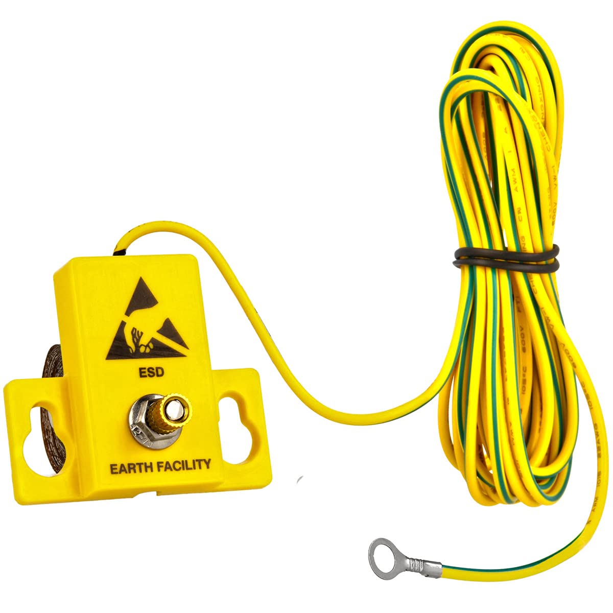 Equipment di messa a terra per pavimenti – Montaggio a parete – M5 vite di collegamento per collegamento di occhielli – innovativer protezione ESD – 1 Mega Ohm di resistenza