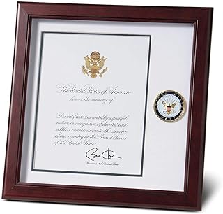 Allied Frame US Navy Presidential Memorial Certificate Frame with Medallion - 8 x 10 Inch