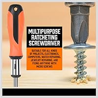 Vista 7 de Juego de destornilladores magnéticos de 124 piezas con estante de plástico, destornilladores de precisión, magnetizador, desmagnetizador, llaves