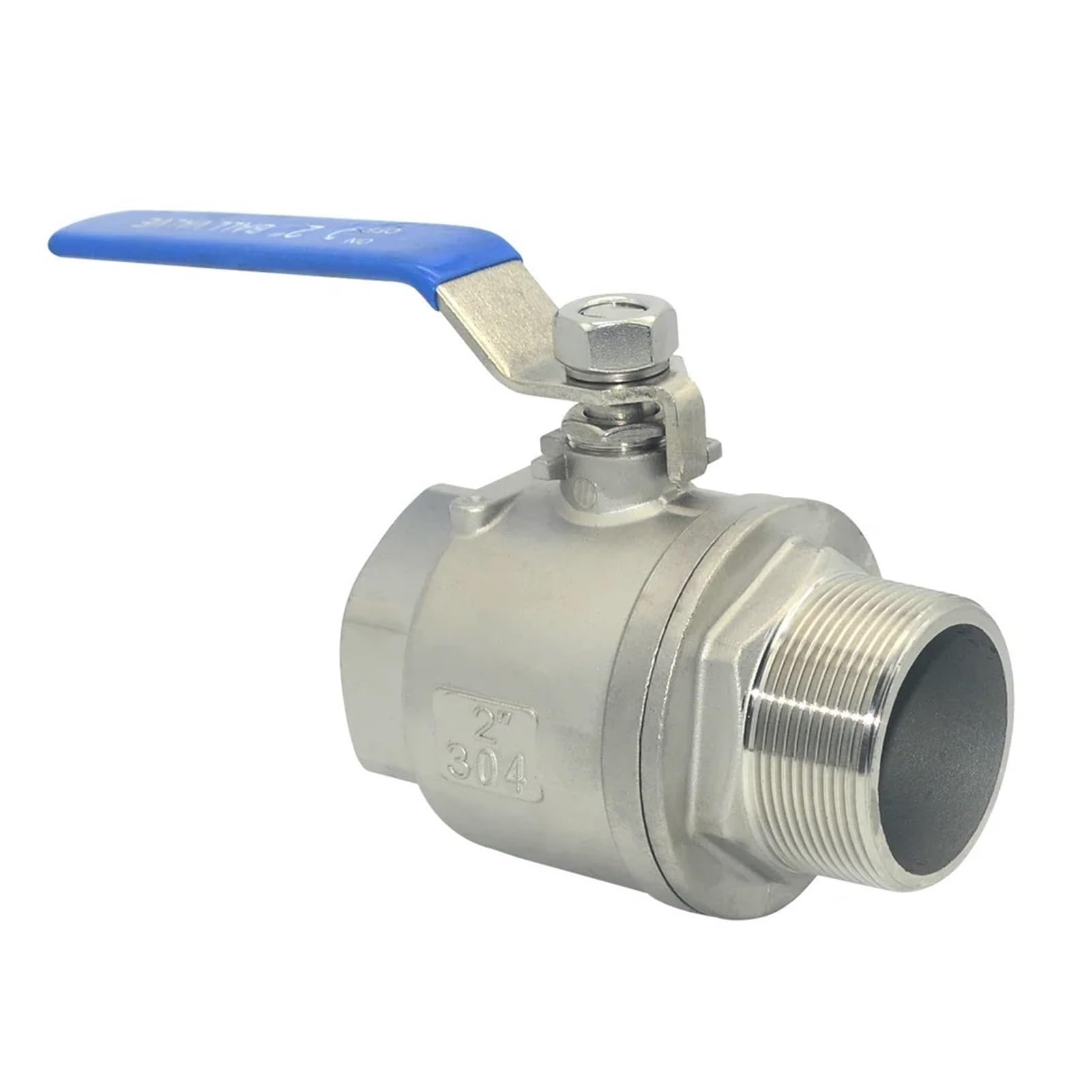 1 Uds 304 válvula de bola 2P acero inoxidable 1/4 3/8 1/2 "3/4" "2" adaptador instalación del interruptor aceite Gas agua rosca hembra y macho(2")