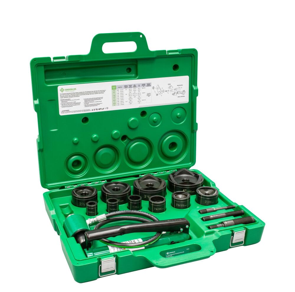 Greenlee 7310 Ram and Hand Pump Hydraulic Driver Kit with 10