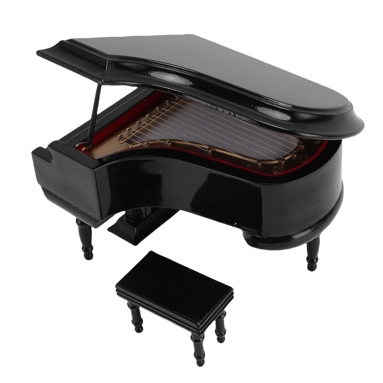 Modelo de Piano en Miniatura, Mini Piano de Cola de Madera, Adorno de Instrumento Musical con Mecanismo de Cuerda, GIFS para Amantes de la Música, Pianistas, Decoración del
