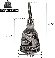 Vista 2 de Dream Apparel Campanas de motocicleta para motociclistas, accesorios de campanas pesadas y llavero para la suerte