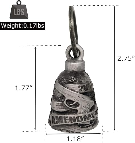 Miniatura 2 de Dream Apparel Campanas de motocicleta para motociclistas, accesorios de campanas pesadas y llavero para la suerte