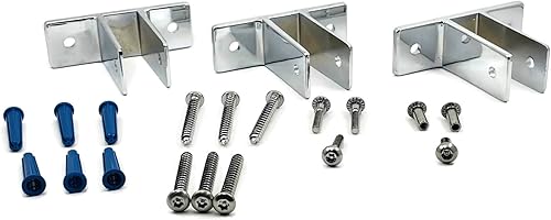 Miniatura 1 de Paquete de 3 protectores para orinales con dos soportes para los oídos con sujetadores a presión Zamac para 78 pulgadas de grosor del panel