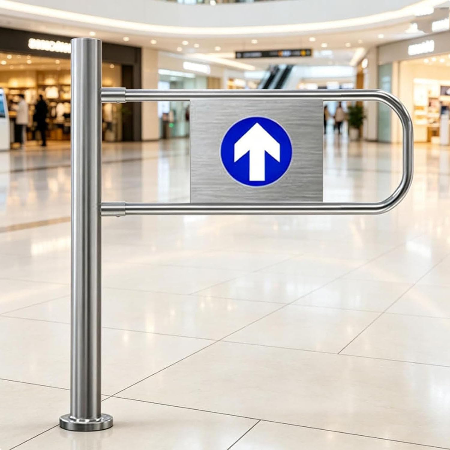 Cancello a Battente Automatico in Acciaio Inox, Chiusura Automatica, cancello a Battente per supermercato, cancello a Battente a 90° in Acciaio Inox, Acciaio Inox Left-50x100cm