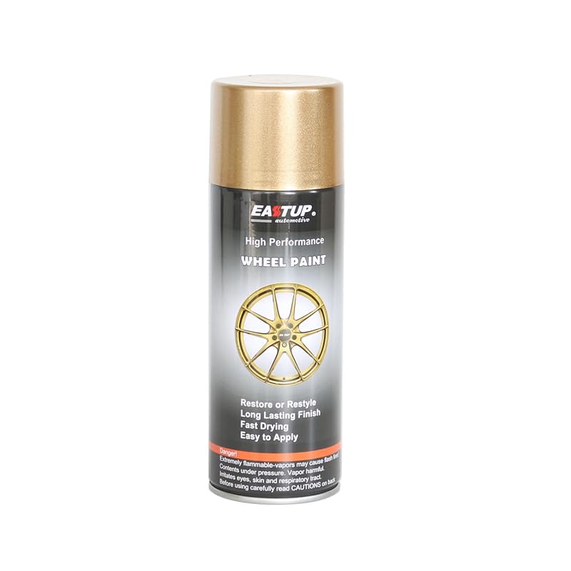 Tinta para Rodas EASTUP em Esmalte Acrílico Metálico Flash Gold 400 mL 13#176-Flash Gold