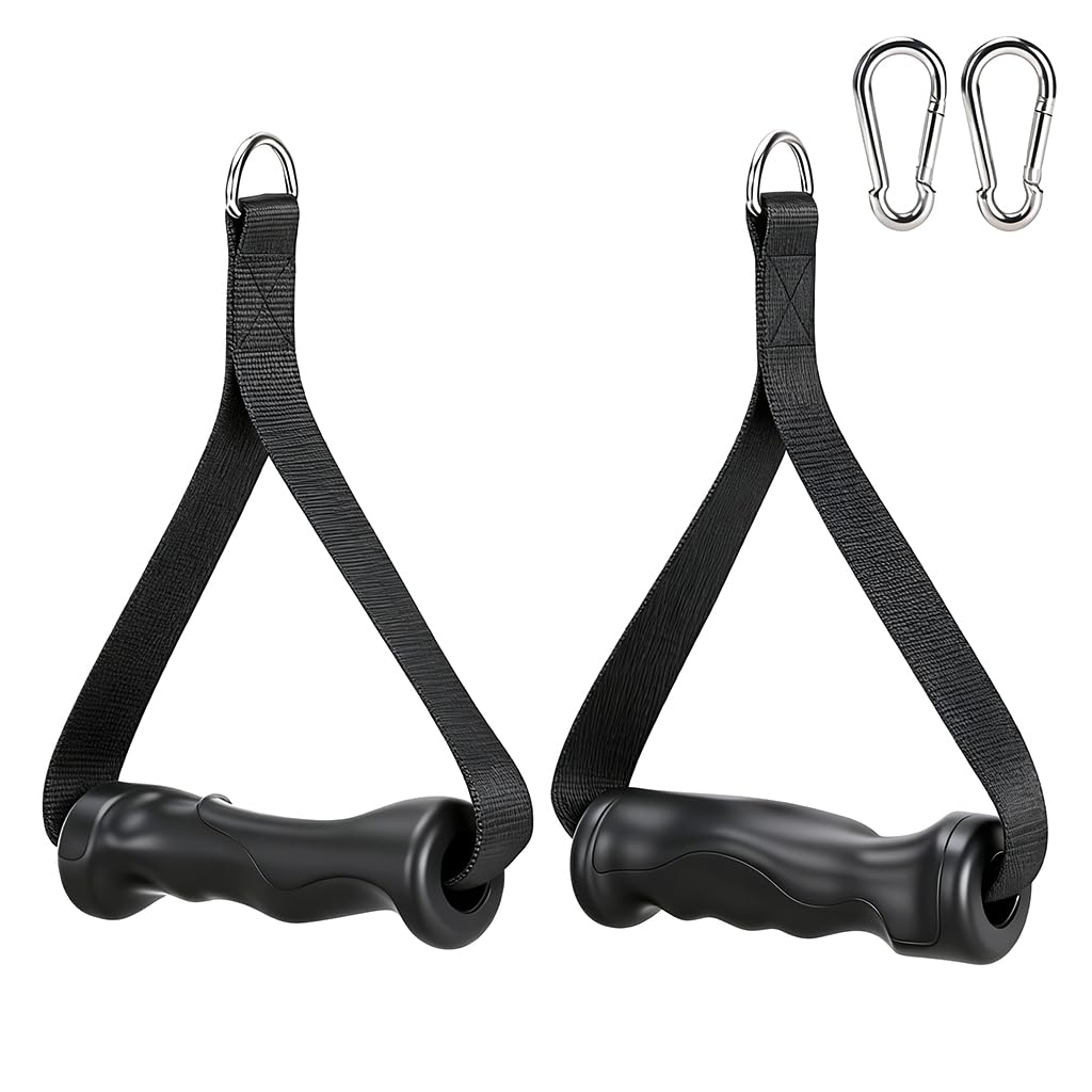 Proberos® Pull-Up Handles, Arm Strength Training Straps with Ergonomic Grips, Metal Carabiners Included, Gymnastics Ring Style, Body weight Training Equipment for Back, Shoulders, Arms-picture-25