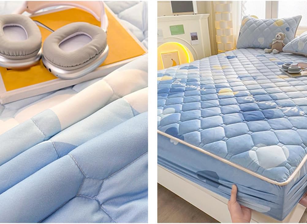 A,120 * 200cmFULL,LDLCYCN Waterproof Mattress Protector Queen King Full Soft Mattress Cover Dustproof Fitted Sheet with 360° Elastic Band Breathable Mattress Pad Cover with 11 in Deep Pocket