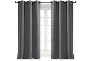 NICETOWN Grey/Gray Blackout Curtain Blind for Bedroom