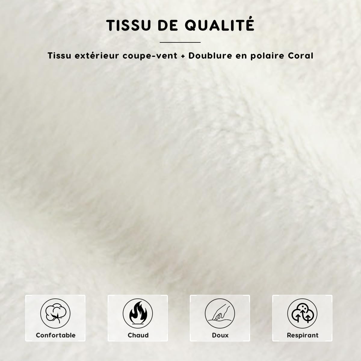 SONARIN Coupe-Vent Couverture pour Porte Bébé Hiver avec Polaire Corail Doublure Chancelière Universelle Café