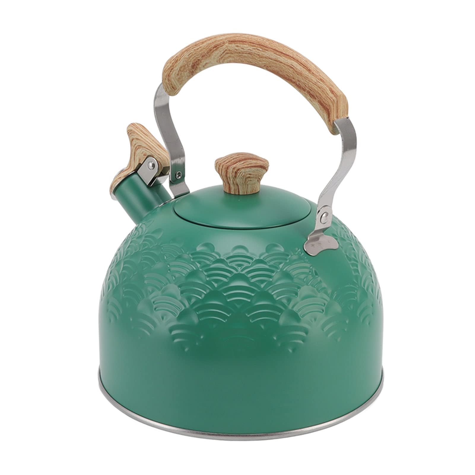 Bollitore con Fischio Teiera Piano Cottura Modello di Buon Auspicio Pentola Acustica Fischio in Acciaio Inossidabile Bollitore Verde 2,5 Litri Bollitore per tè Teiera Bollitore
