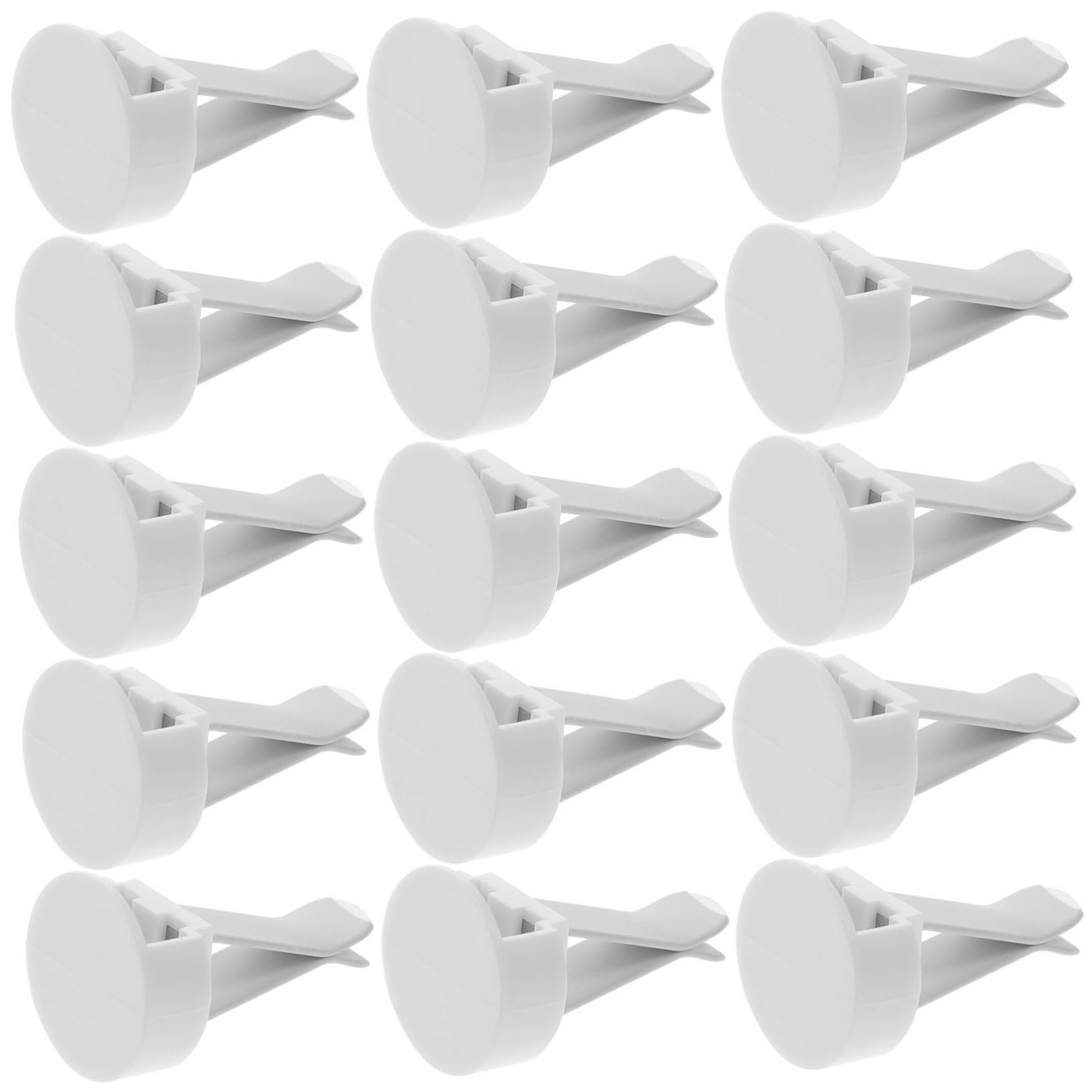 Clip per Bocchette Auto 100 Pezzi in Metallo e Plastico | Uscita Aria Vettura, Montaggio Diy, Finitura Bianca, Lavorazione Affidabile, Confezione da 100