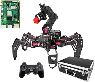 ANTBEE Spider Robot Raspberry Pi CM4/8G Hexapod Robot, SpiderPi Pro Kit Programming AI Vision Robotic Arm Tracking and Grasping
