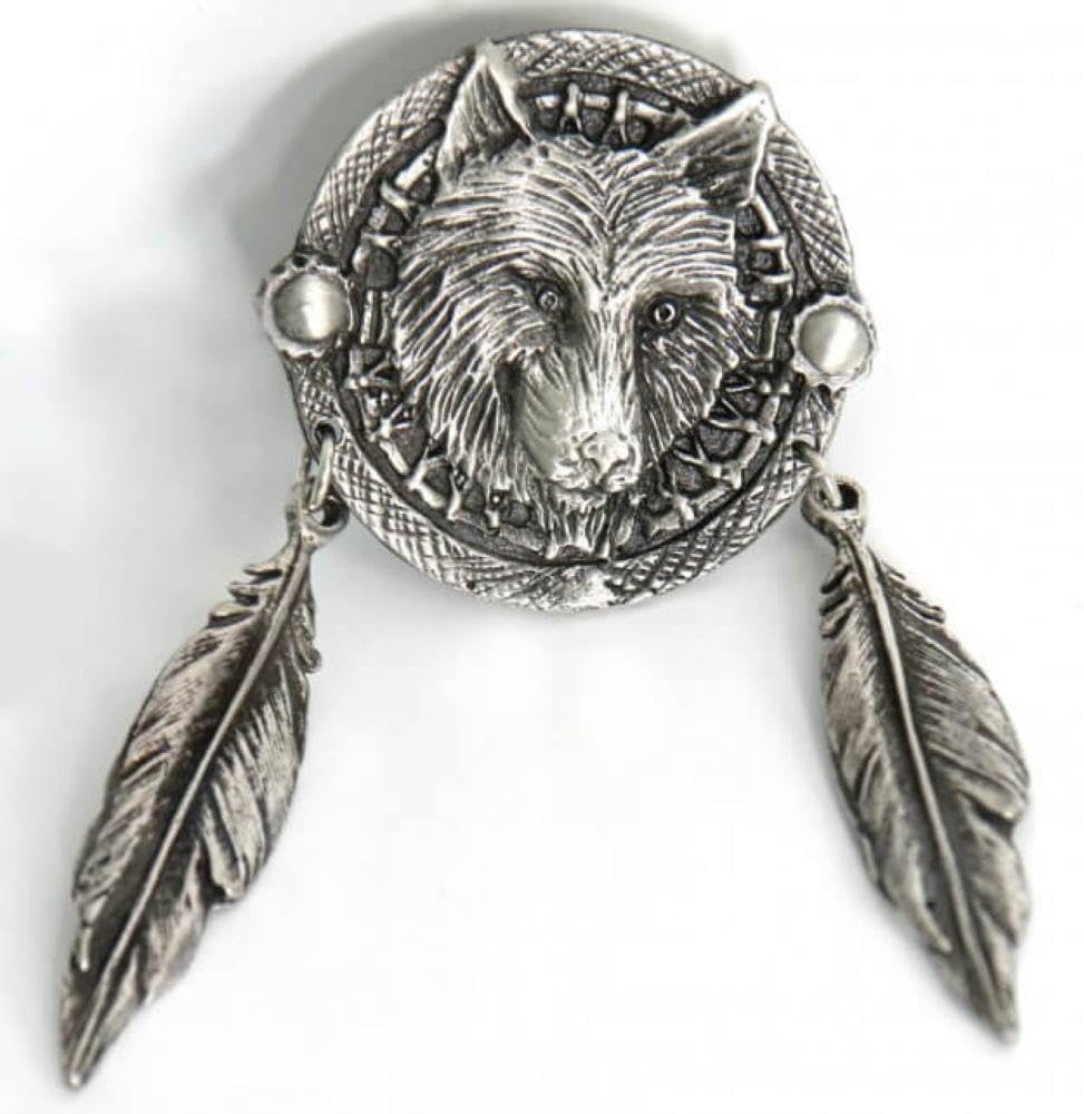 PNA1015 Wolf Dream Catcher Pin