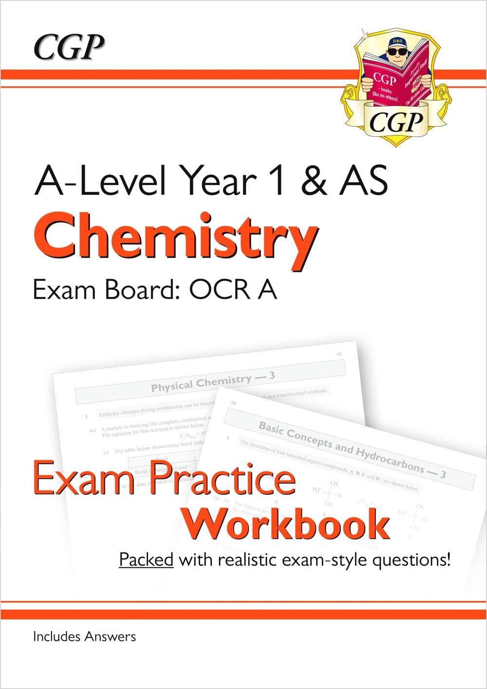 Coordination Group Publications Ltd (CGP) A-Level Chemistry: OCR A Year 1 & AS Exam Practice Workbook - includes Answers
