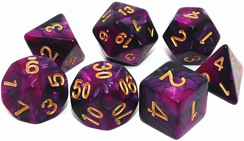 Miniatura 6 de Juego de 7 dados DND para Dungeon and Dragons MTG D&D D20 D12 D10 D8 D6 D4