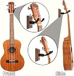Suspension murale Ukulele, porte-hange noir Ukullele pour le mur adapte Ukuelle/Mandolin/Banjo, affichage de cisaillement Ukuulele pour concert, maison, studio, exposition (bois de valse)