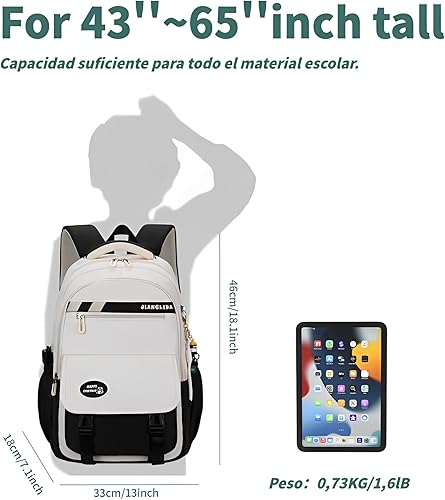 Miniatura 4 de Mochila Kawaii con bonitos accesorios, protección para la columna vertebral, antiladrón, bonita bolsa de libro estética, Marrón, Kawaii