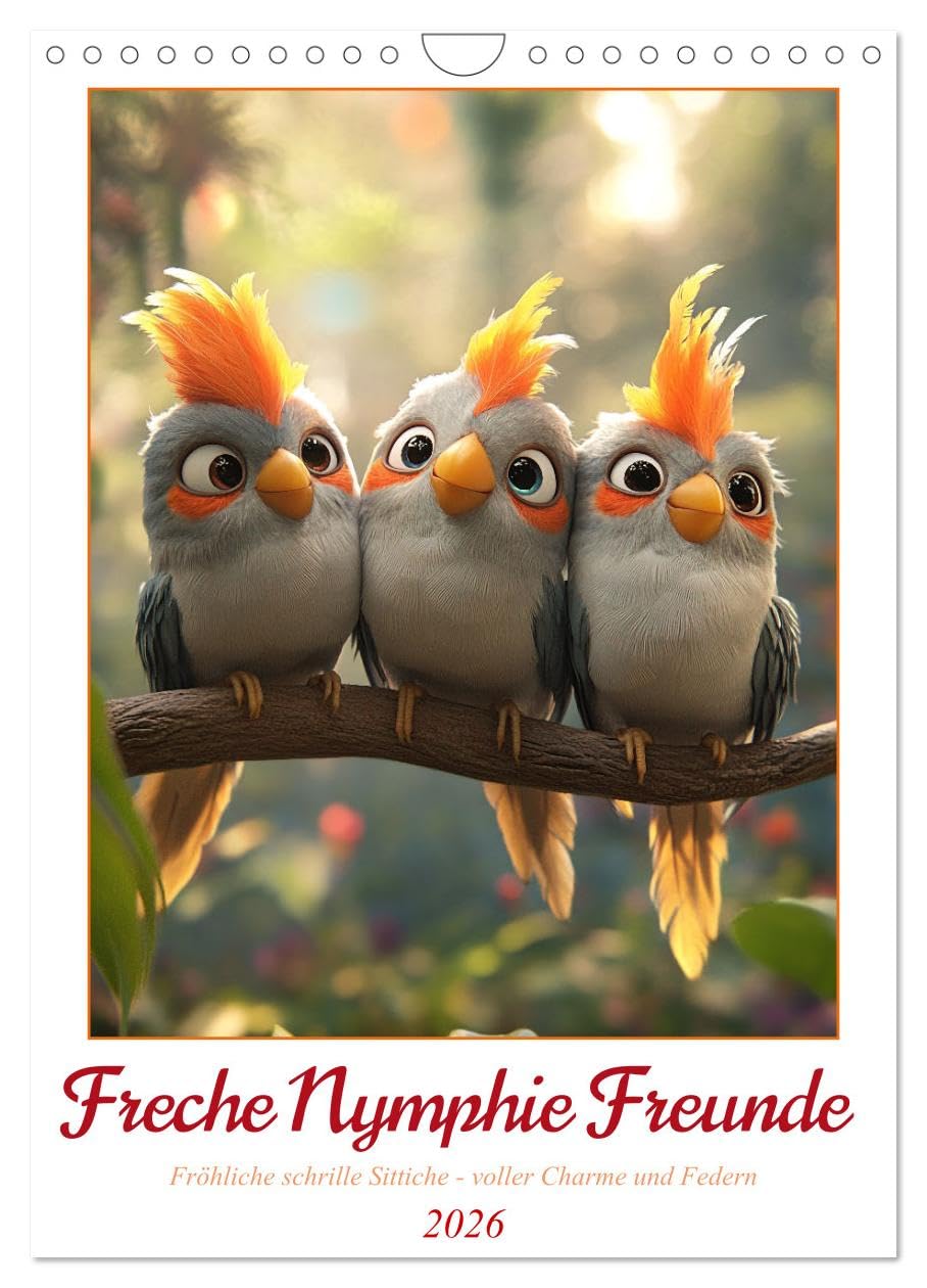 Cheeky nymphie friends UK-Version (Wall Calendar 2026 DIN A4 Portrait), CALVENDO 12 Month Wall Calendar