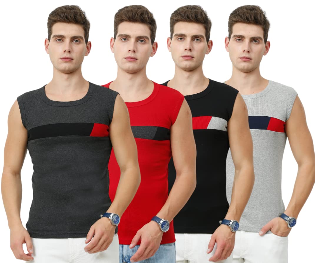 Modern Men's Premium Cotton Gym Vest (S - XXL) (5 Colors Available)-image-49
