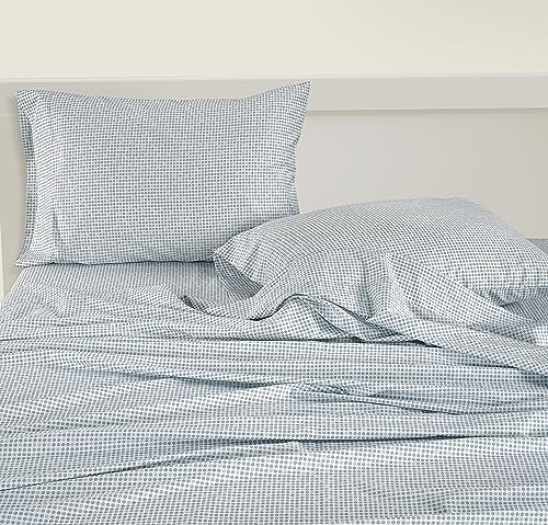 Image of LANE LINEN Twin XL Bed Sheets 100% Organic Cotton 3pc Percale - Polka Dot | Twin XL Sheet Set, GOTS Certified Organic Cotton Percale - Best-Value Organic Cotton, Affordable Organic Luxury