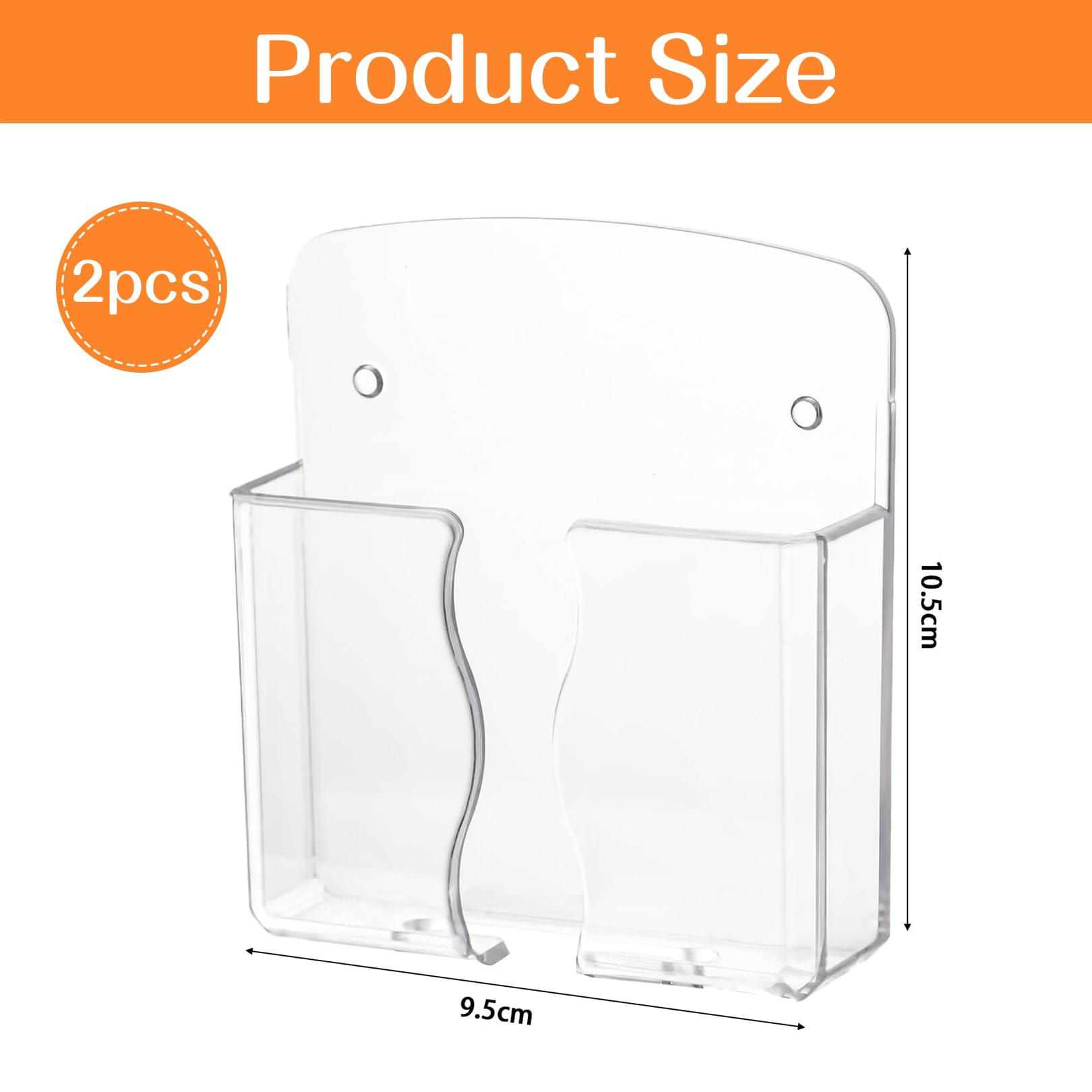 YueJieSelected 2 Stück Handy Wandhalterung mit Klebstoff, Wandhalterung für Smartphones, Universal, Wandmontage, Acryl, Hand Free, Ideal für Schlafzimmer, Badezimmer, Küchen, Wohnmobile